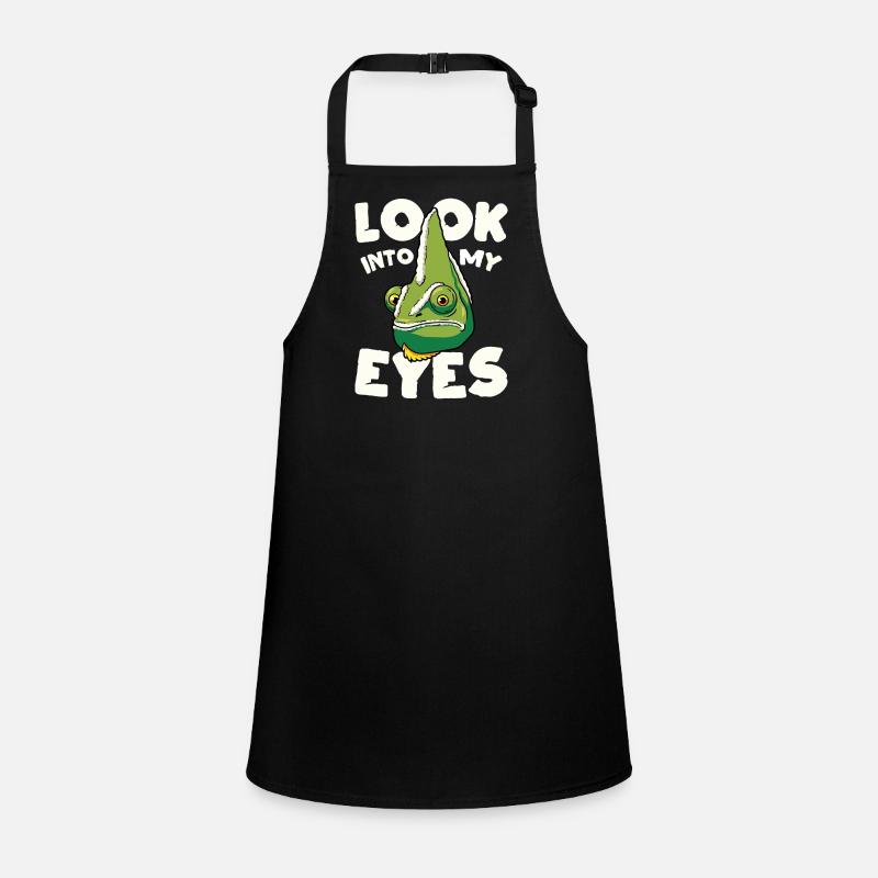 Look Into My Eyes Funny Chameleon Design Schürze für Kinder