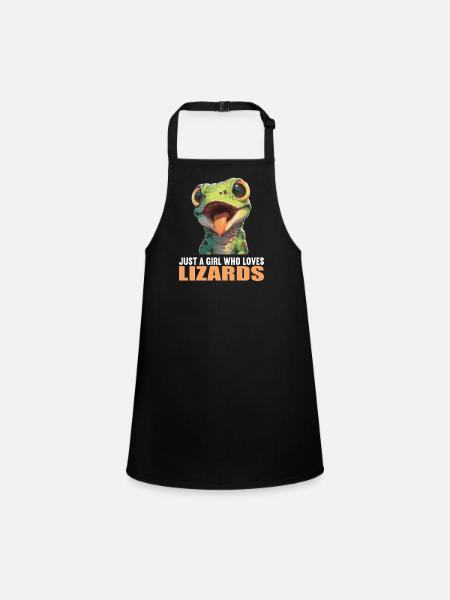 Lizards Lizard - Children's Apron - black - Front