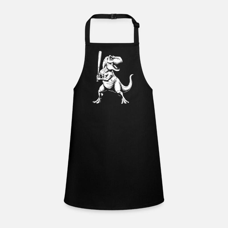 Baseball Baseballer Dinosaur Baseball Player Children's Apron