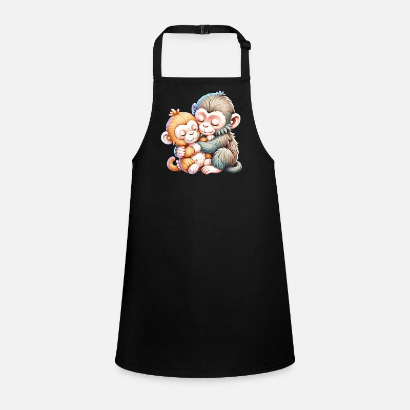 Duo de Singes Câlins Tablier Enfant
