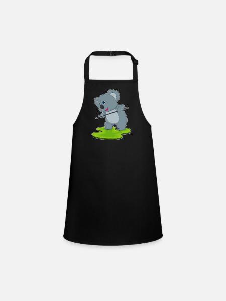 Koala Billiard Cue Sport - Tablier Enfant - noir - Devant