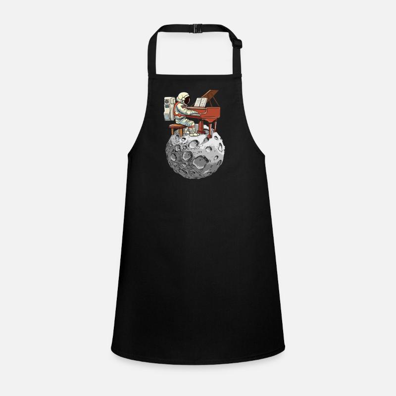 Moon piano with spacesuit Children's Apron