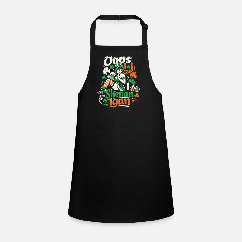 Oops I Shenanigan | Leprechaun St Patrick's Girl Schürze für Kinder