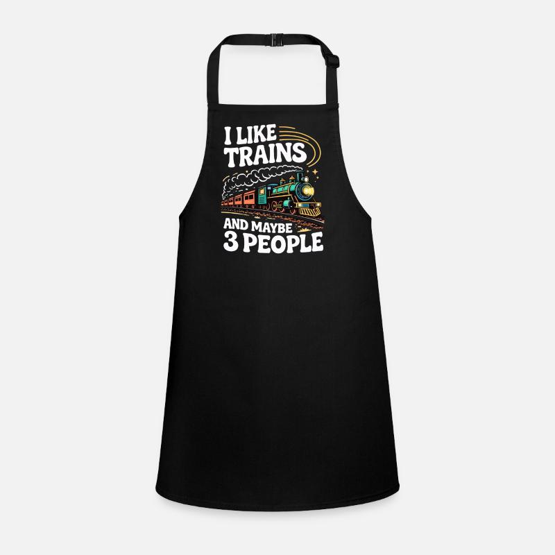 I like trains and maybe 3 people Children's Apron