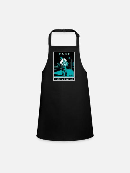 Rack Supply Run '83 - Children's Apron - black - Front