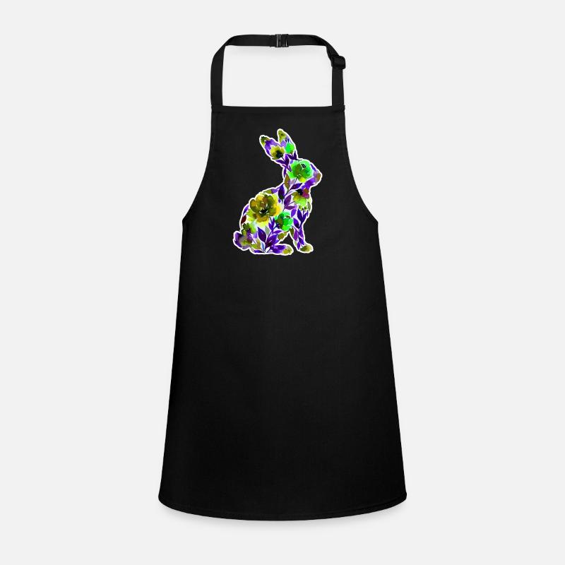 Fleurs en forme de lapin Tablier Enfant