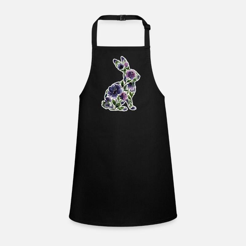 Fleurs en forme de lapin Tablier Enfant