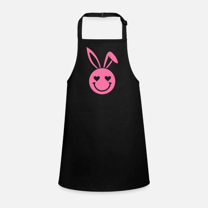 Yeux en forme de cœur de lapin rose Tablier Enfant