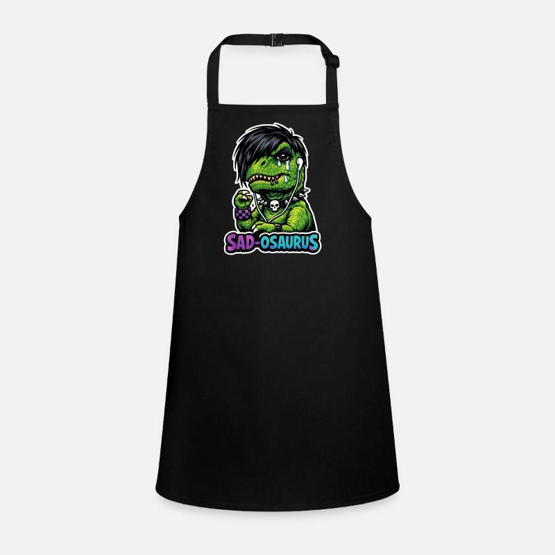 Emo Dinosaur, Sad Dino, Emotional Children's Apron