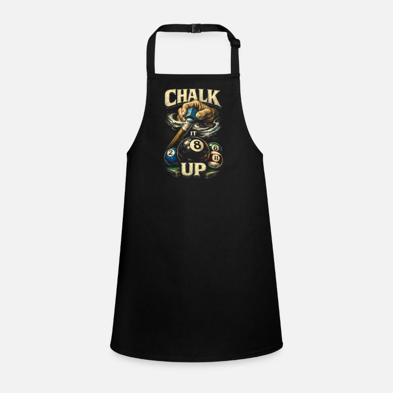 8-Ball Billiards Chalk Up Children's Apron