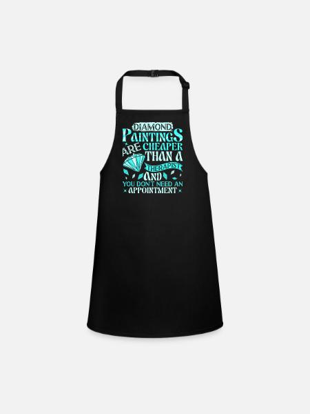 Diamond Painting Collection Storage Diamond Artist - Children's Apron - black - Front