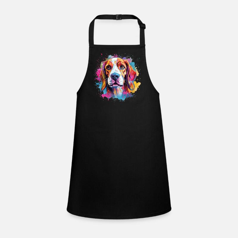 Art coloré de chien éclaboussé Beagle Tablier Enfant