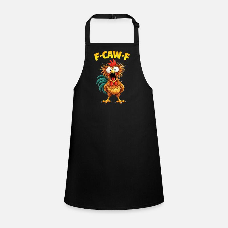 F-Caw-F Chicken Rooster Funny Meme Graphic Children's Apron