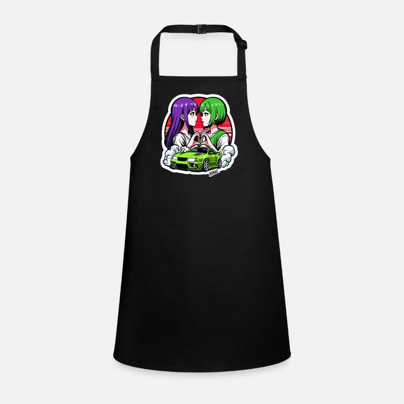 Duo néon : Heart Car Drift Tablier Enfant