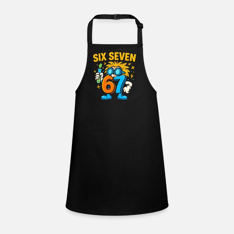Six Seven 67 Idée de cadeau pour nerds sur l’humour scientifique Tablier Enfant
