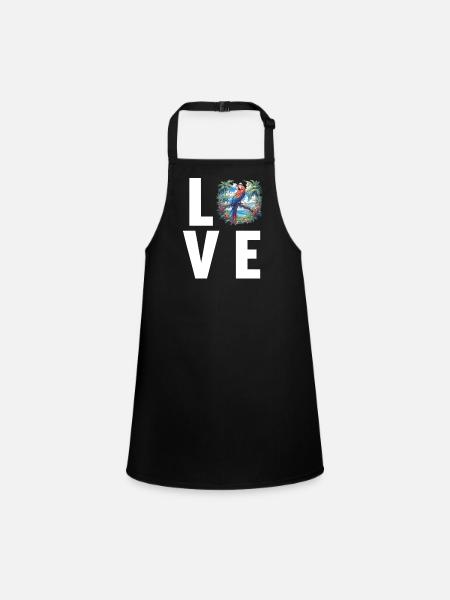 Macaw's Era - Children's Apron - black - Front