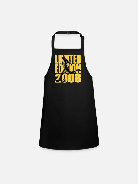 Football 2008 Birthday Kicker Edition - Children's Apron - black - Front