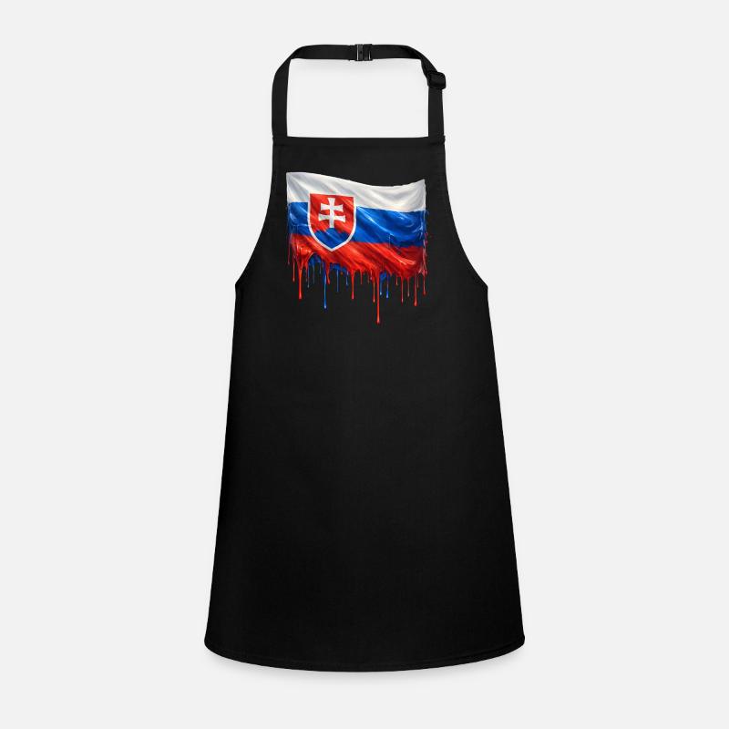 Drapeau Slovaquie Éclaboussures de couleur Tablier Enfant
