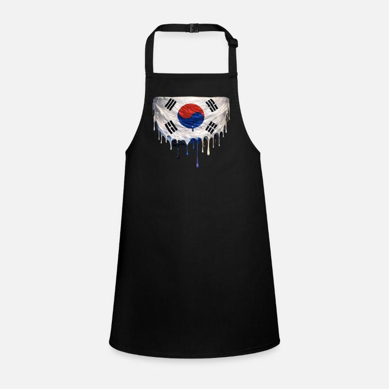 Dripping Korean flag Children's Apron