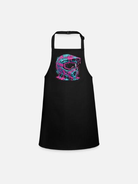 Motocross, pilote de motocross, motocross, motocross - Tablier Enfant - noir - Devant