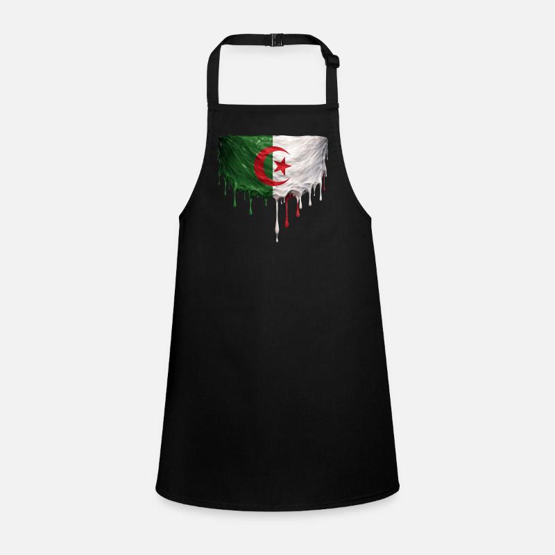 Algerian Flag Drop Art Children's Apron