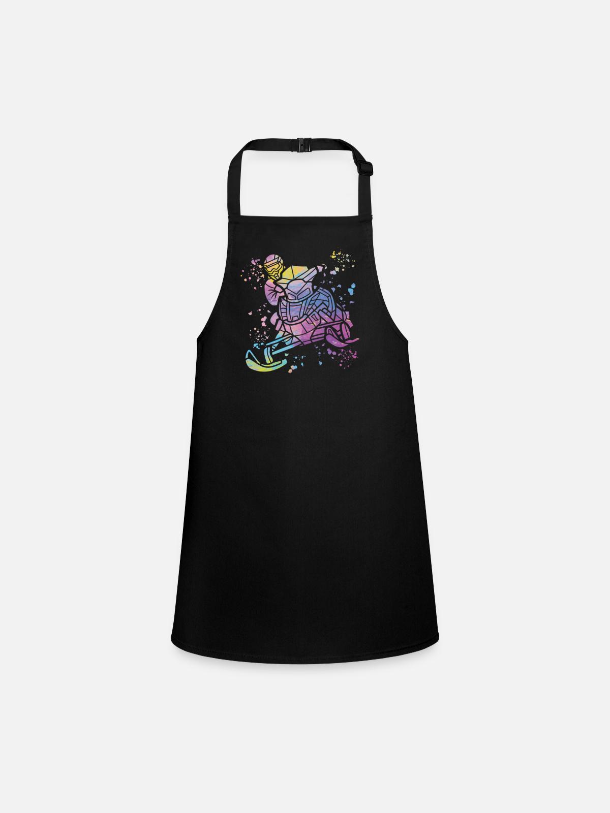 Snowmobile, Snowmobile, Snowmobile - Children's Apron - black - Front
