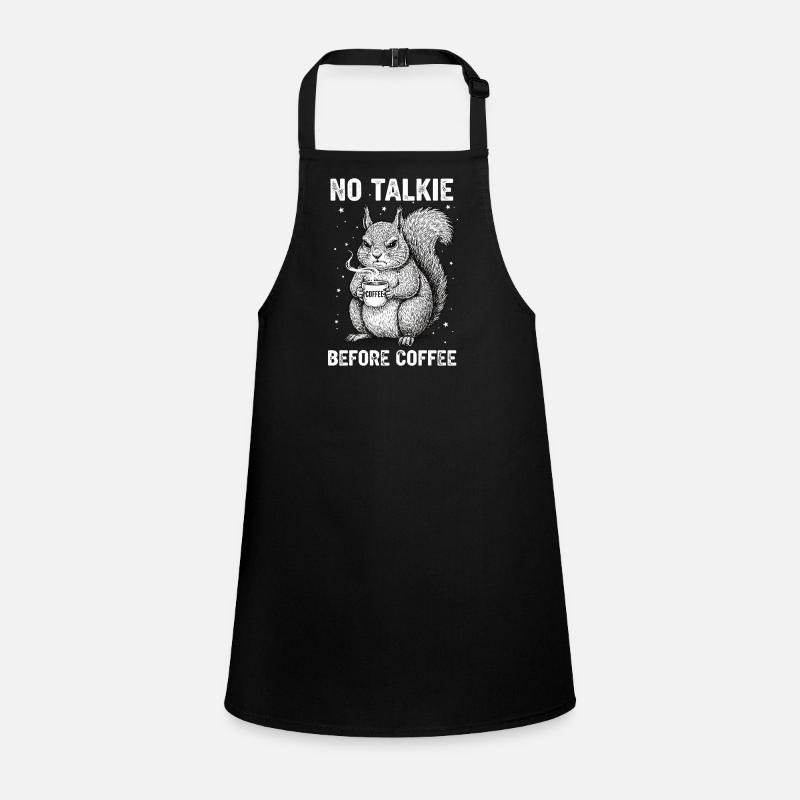 No conversation in front of coffee lover squirrel Children's Apron
