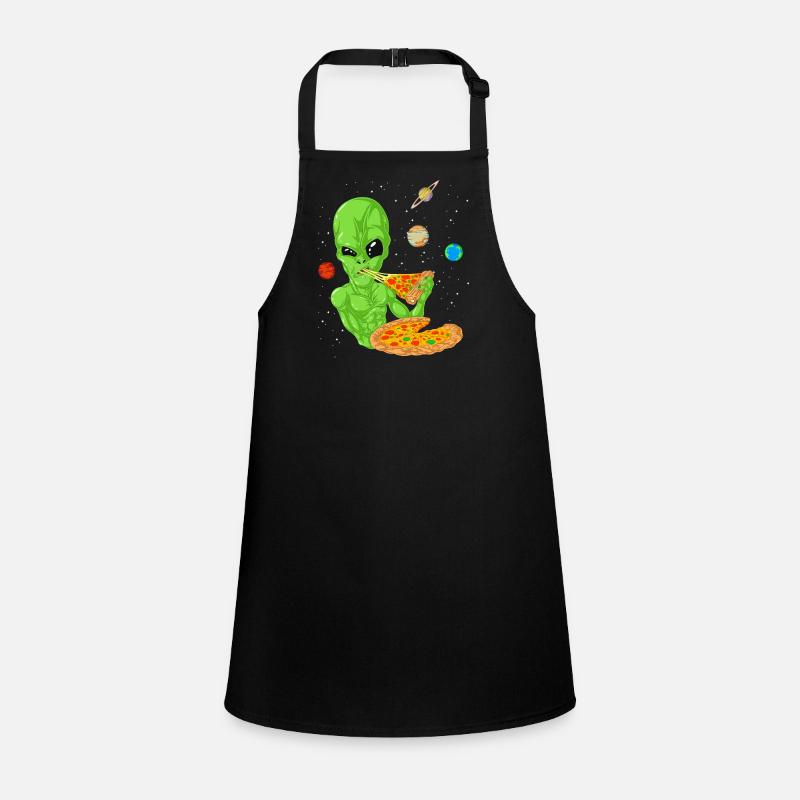 Alien Pizza Space Shirt Tablier Enfant