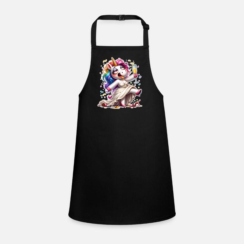 Drunk Bride Unicorn Children's Apron