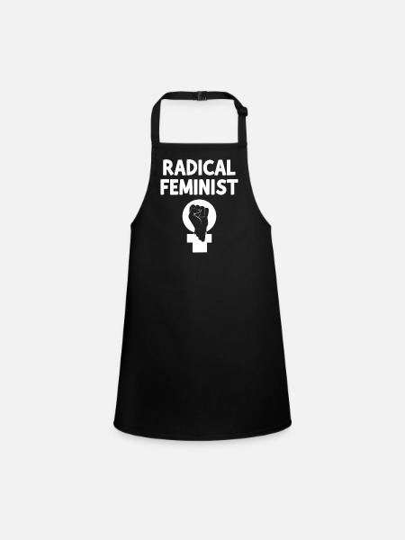 radikale Feministin - Schürze für Kinder - Schwarz - Vorne