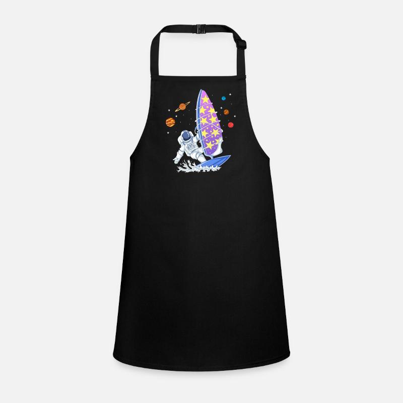 Astronaute de planche à voile spatiale Galaxy Stars Surfer Tablier Enfant