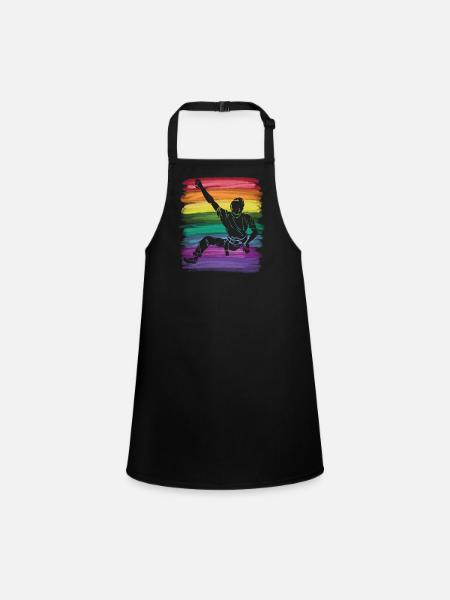 Boulderer Boulder Bouldering - Children's Apron - black - Front