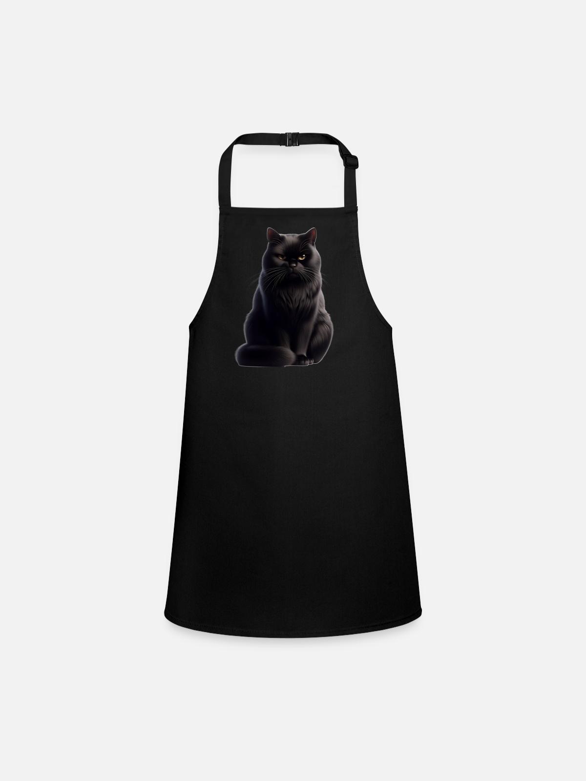 Chat noir - Tablier Enfant - noir - Devant