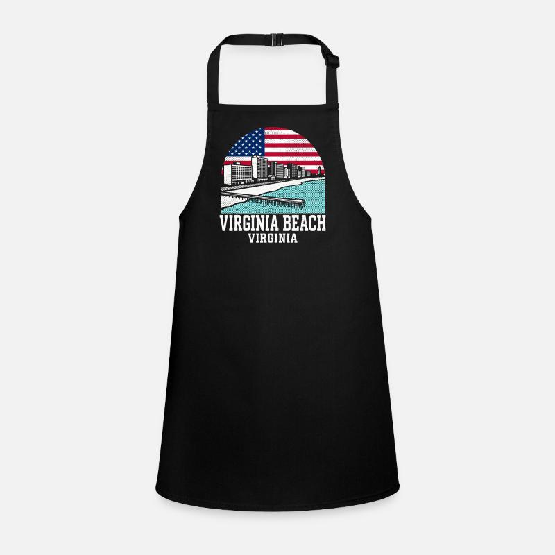 Drapeau américain de Virginia Beach City Tablier Enfant