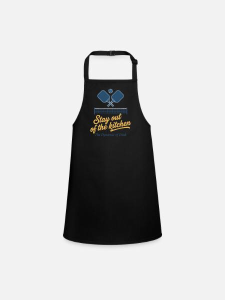 Pickleball Player Love Pickleball Stay Out Of The - Children's Apron - black - Front