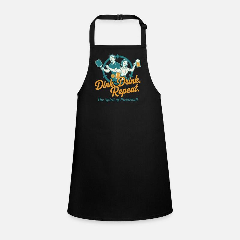 Pickleball Dink Drink Repeat Joueur drôle Tablier Enfant