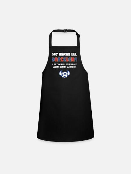 Barcelona Football Fan - Children's Apron - black - Front