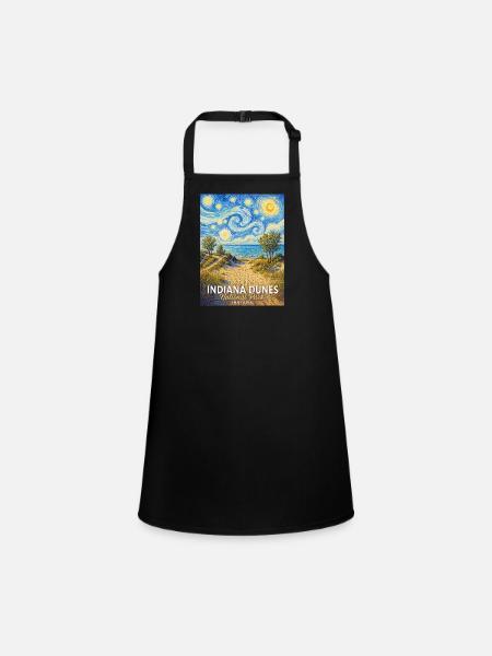 Indiana Dunes National Park, Indiana - Children's Apron - black - Front