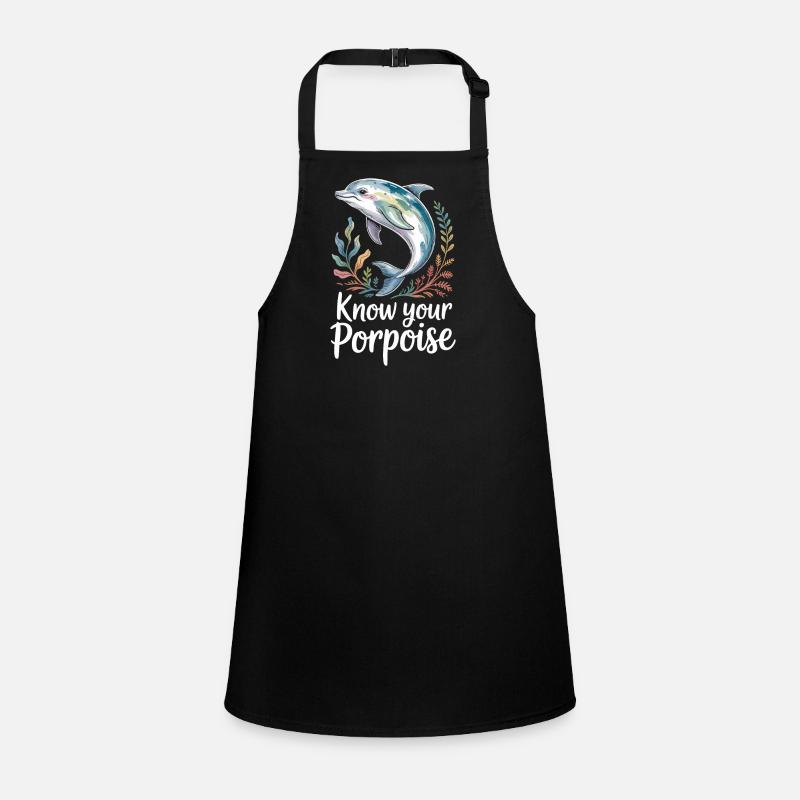 Know Your Porpoise Schweinswal Spruch Meer Schürze für Kinder