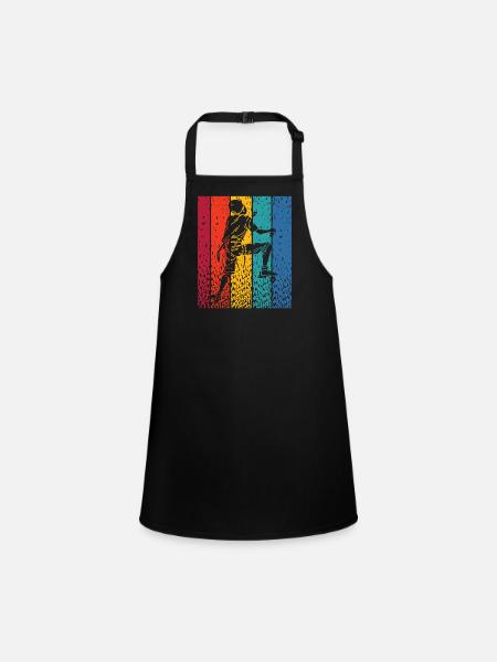 Boulderer Boulder Bouldering - Children's Apron - black - Front