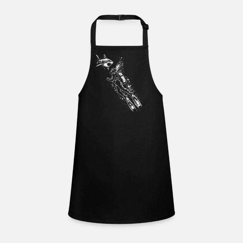 Diver Shark Underwater Shirt Children's Apron