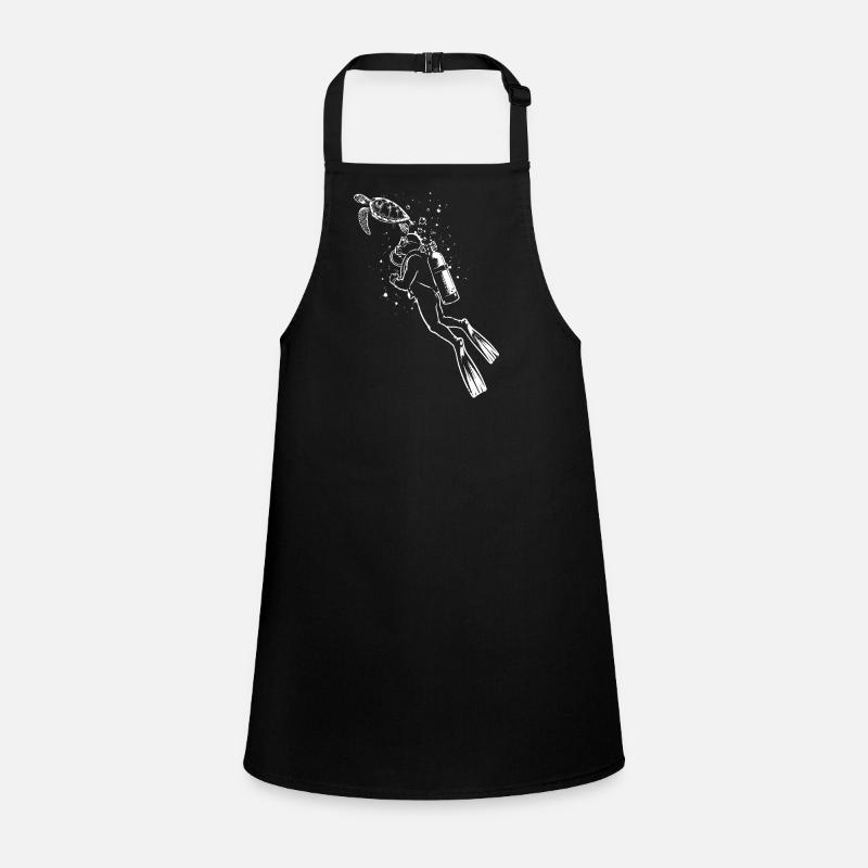 Diver Turtle Scuba Diving Shirt Children's Apron