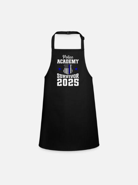  Police Academy Survivor 2025 Graduation Police - Children's Apron - black - Front