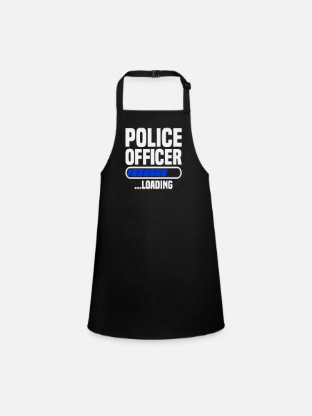 Police Officer loading Police School Grad Police - Children's Apron - black - Front