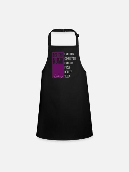 Anti Ai Screens Numb - Children's Apron - black - Front