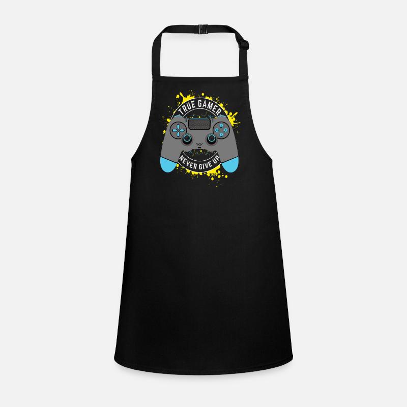 True Gamer - Never Give Up Schürze für Kinder
