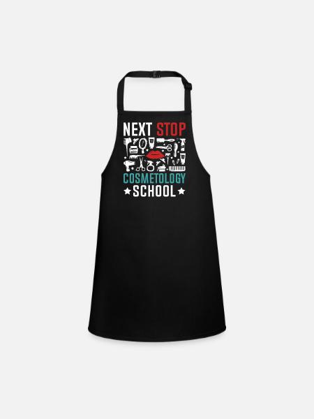 Next stop: Cosmetics School - Children's Apron - black - Front