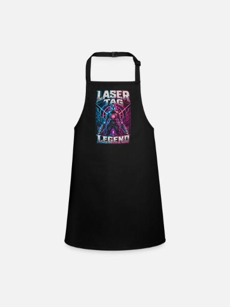 Laser Tag Legend - Children's Apron - black - Front