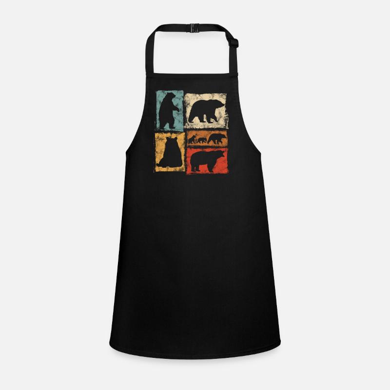 Bears Perspectives Retro Animal Print Children's Apron