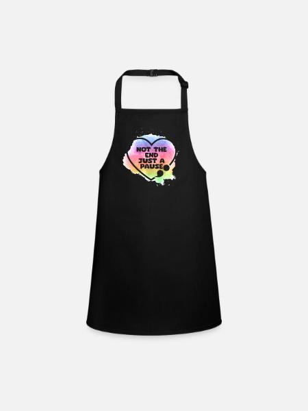 Semicolon Suicide Prevention Just - Children's Apron - black - Front